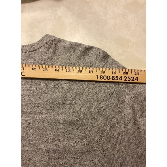 J CREW FACTORY Mens Raglan Cotton Sweater Sz XL Heather Gray LS NWOT - Picture 10 of 12